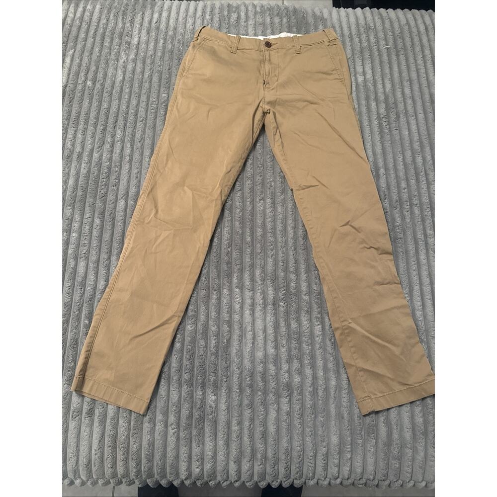 Hollister Epic Flex Chino Pants Mens 30 Khaki Tan Slim Fit Trousers